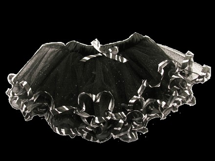Black Tutu with Zebra Trim